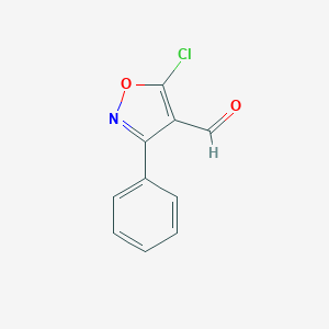 molecular formula C10H6ClNO2 B026318 3-Phenyl-5-chloroisoxazole-4-carbaldehyde CAS No. 100230-72-6