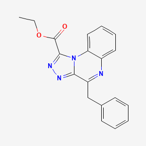 molecular formula C19H16N4O2 B2631800 Ethyl 4-benzyl-[1,2,4]triazolo[4,3-a]quinoxaline-1-carboxylate CAS No. 261729-53-7