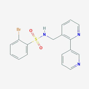 molecular formula C17H14BrN3O2S B2631821 N-([2,3'-bipyridin]-3-ylmethyl)-2-bromobenzenesulfonamide CAS No. 2034268-45-4