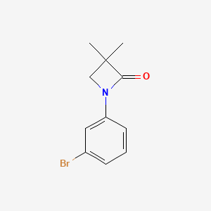 molecular formula C11H12BrNO B2631826 1-(3-Bromophenyl)-3,3-dimethyl-2-azetanone CAS No. 338392-04-4
