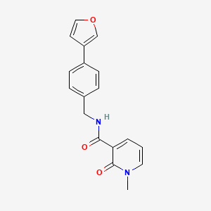 molecular formula C18H16N2O3 B2631853 N-(4-(furan-3-yl)benzyl)-1-methyl-2-oxo-1,2-dihydropyridine-3-carboxamide CAS No. 2034454-00-5