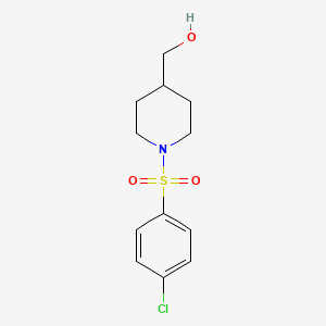 molecular formula C12H16ClNO3S B2631876 {1-[(4-Chlorophenyl)sulfonyl]-4-piperidinyl}methanol CAS No. 870529-81-0