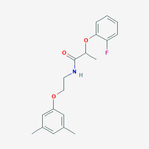 molecular formula C19H22FNO3 B2631912 N-(2-(3,5-dimethylphenoxy)ethyl)-2-(2-fluorophenoxy)propanamide CAS No. 1105229-10-4