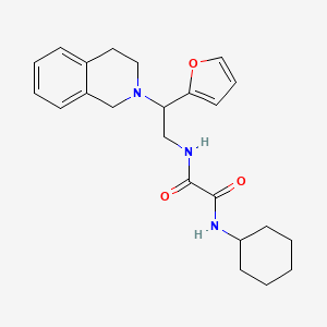 molecular formula C23H29N3O3 B2631941 N'-cyclohexyl-N-[2-(furan-2-yl)-2-(1,2,3,4-tetrahydroisoquinolin-2-yl)ethyl]ethanediamide CAS No. 904278-09-7