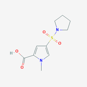 molecular formula C10H14N2O4S B2631948 1-methyl-4-(pyrrolidine-1-sulfonyl)-1H-pyrrole-2-carboxylic acid CAS No. 875163-17-0