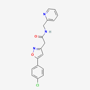 2-(5-(4-chlorophenyl)isoxazol-3-yl)-N-(pyridin-2-ylmethyl)acetamide