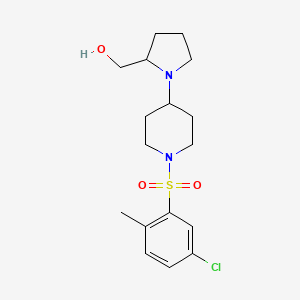 (1-(1-((5-Chloro-2-methylphenyl)sulfonyl)piperidin-4-yl)pyrrolidin-2-yl)methanol