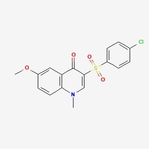 3-((4-chlorophenyl)sulfonyl)-6-methoxy-1-methylquinolin-4(1H)-one