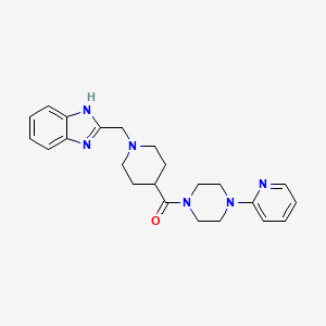 (1-((1H-benzo[d]imidazol-2-yl)methyl)piperidin-4-yl)(4-(pyridin-2-yl)piperazin-1-yl)methanone