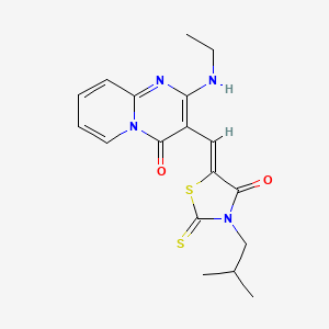 (Z)-5-((2-(ethylamino)-4-oxo-4H-pyrido[1,2-a]pyrimidin-3-yl)methylene)-3-isobutyl-2-thioxothiazolidin-4-one