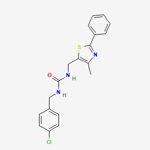 1-(4-Chlorobenzyl)-3-((4-methyl-2-phenylthiazol-5-yl)methyl)urea