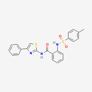 2-[(4-methylphenyl)sulfonylamino]-N-(4-phenyl-1,3-thiazol-2-yl)benzamide