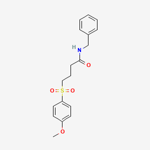molecular formula C18H21NO4S B2632048 N-benzyl-4-(4-methoxybenzenesulfonyl)butanamide CAS No. 922876-32-2