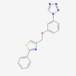 molecular formula C17H13N5OS B263207 (2-phenyl-1,3-thiazol-4-yl)methyl [3-(1H-1,2,3,4-tetraazol-1-yl)phenyl] ether 