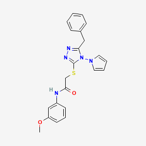 2-{[5-benzyl-4-(1H-pyrrol-1-yl)-4H-1,2,4-triazol-3-yl]sulfanyl}-N-(3-methoxyphenyl)acetamide