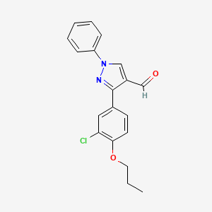 3-(3-chloro-4-propoxyphenyl)-1-phenyl-1H-pyrazole-4-carbaldehyde