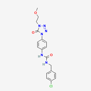 1-(4-chlorobenzyl)-3-(4-(4-(2-methoxyethyl)-5-oxo-4,5-dihydro-1H-tetrazol-1-yl)phenyl)urea