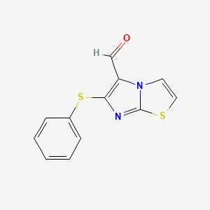 6-(Phenylsulfanyl)imidazo[2,1-b][1,3]thiazole-5-carbaldehyde