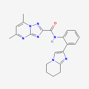 5,7-dimethyl-N-(2-(5,6,7,8-tetrahydroimidazo[1,2-a]pyridin-2-yl)phenyl)-[1,2,4]triazolo[1,5-a]pyrimidine-2-carboxamide