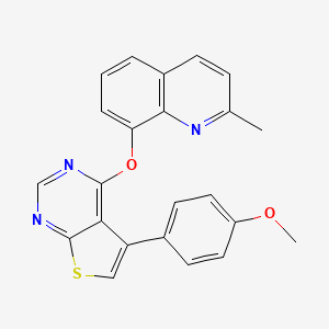 8-{[5-(4-Methoxyphenyl)thieno[2,3-d]pyrimidin-4-yl]oxy}-2-methylquinoline