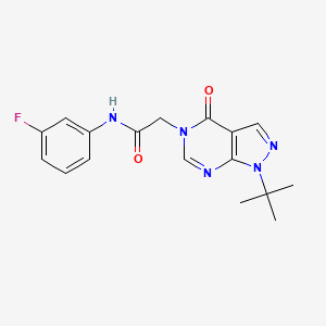 2-(1-tert-butyl-4-oxopyrazolo[3,4-d]pyrimidin-5-yl)-N-(3-fluorophenyl)acetamide