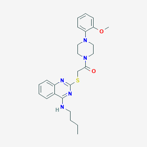 2-[4-(Butylamino)quinazolin-2-yl]sulfanyl-1-[4-(2-methoxyphenyl)piperazin-1-yl]ethanone