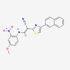 (E)-3-((4-methoxy-2-nitrophenyl)amino)-2-(4-(naphthalen-2-yl)thiazol-2-yl)acrylonitrile