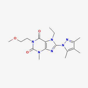 7-ethyl-1-(2-methoxyethyl)-3-methyl-8-(3,4,5-trimethyl-1H-pyrazol-1-yl)-2,3,6,7-tetrahydro-1H-purine-2,6-dione