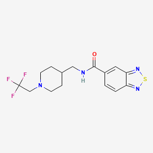 N-[[1-(2,2,2-Trifluoroethyl)piperidin-4-yl]methyl]-2,1,3-benzothiadiazole-5-carboxamide