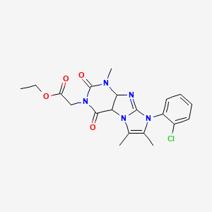 ethyl 2-[8-(2-chlorophenyl)-1,6,7-trimethyl-2,4-dioxo-1H,2H,3H,4H,8H-imidazo[1,2-g]purin-3-yl]acetate