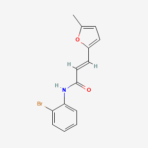 molecular formula C14H12BrNO2 B2632194 (E)-N-(2-bromophenyl)-3-(5-methylfuran-2-yl)prop-2-enamide CAS No. 300813-78-9