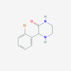molecular formula C10H11BrN2O B2632234 3-(2-Bromophenyl)piperazin-2-one CAS No. 1246548-54-8