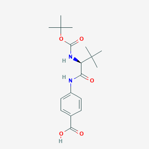 4-[[(2S)-3,3-Dimethyl-2-[(2-methylpropan-2-yl)oxycarbonylamino]butanoyl]amino]benzoic acid