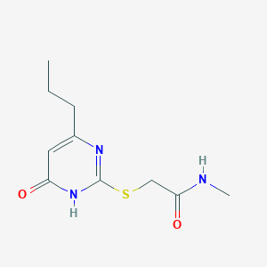 molecular formula C10H15N3O2S B2632239 N-methyl-2-((6-oxo-4-propyl-1,6-dihydropyrimidin-2-yl)thio)acetamide CAS No. 736957-46-3
