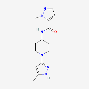 1-methyl-N-(1-(5-methyl-1H-pyrazol-3-yl)piperidin-4-yl)-1H-pyrazole-5-carboxamide