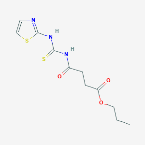 Propyl 4-oxo-4-(1,3-thiazol-2-ylcarbamothioylamino)butanoate