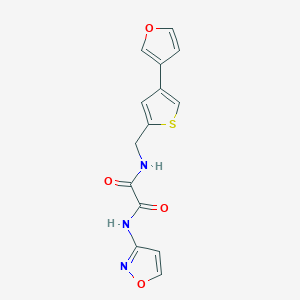 molecular formula C14H11N3O4S B2632269 N'-{[4-(furan-3-yl)thiophen-2-yl]methyl}-N-(1,2-oxazol-3-yl)ethanediamide CAS No. 2379989-29-2