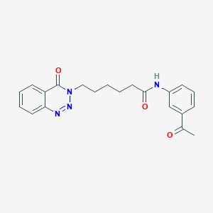 molecular formula C21H22N4O3 B2632274 N-(3-acetylphenyl)-6-(4-oxo-1,2,3-benzotriazin-3-yl)hexanamide CAS No. 880811-08-5