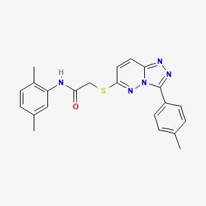 molecular formula C22H21N5OS B2632277 N-(2,5-dimethylphenyl)-2-((3-(p-tolyl)-[1,2,4]triazolo[4,3-b]pyridazin-6-yl)thio)acetamide CAS No. 852375-45-2