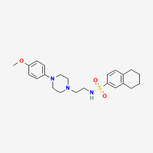 molecular formula C23H31N3O3S B2632300 N-(2-(4-(4-methoxyphenyl)piperazin-1-yl)ethyl)-5,6,7,8-tetrahydronaphthalene-2-sulfonamide CAS No. 1049389-97-0
