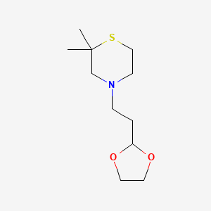 molecular formula C11H21NO2S B2632308 4-[2-(1,3-Dioxolan-2-yl)ethyl]-2,2-dimethylthiomorpholine CAS No. 2159960-56-0