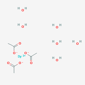 molecular formula C6H21DyO12 B2632322 dysprosium(3+) tris(acetate ion) hexahydrate CAS No. 15280-55-4; 2128304-81-2