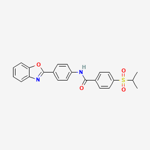 molecular formula C23H20N2O4S B2632337 N-(4-(benzo[d]oxazol-2-yl)phenyl)-4-(isopropylsulfonyl)benzamide CAS No. 941868-61-7