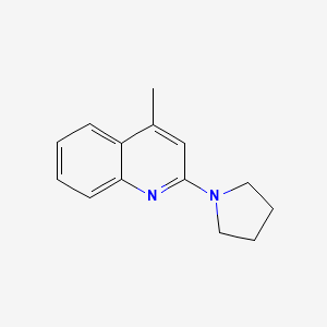molecular formula C14H16N2 B2632366 4-Methyl-2-(1-pyrrolidinyl)quinoline CAS No. 53541-66-5