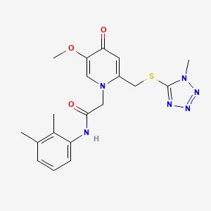 molecular formula C19H22N6O3S B2632368 N-(2,3-dimethylphenyl)-2-(5-methoxy-2-(((1-methyl-1H-tetrazol-5-yl)thio)methyl)-4-oxopyridin-1(4H)-yl)acetamide CAS No. 1005302-30-6
