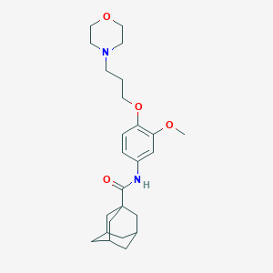 molecular formula C25H36N2O4 B263238 N-{3-METHOXY-4-[3-(MORPHOLIN-4-YL)PROPOXY]PHENYL}ADAMANTANE-1-CARBOXAMIDE 
