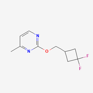 molecular formula C10H12F2N2O B2632419 2-[(3,3-Difluorocyclobutyl)methoxy]-4-methylpyrimidine CAS No. 2200107-35-1