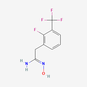 molecular formula C9H8F4N2O B2632426 2-[2-Fluoro-3-(trifluoromethyl)phenyl]-N'-hydroxyethanimidamide CAS No. 1261024-57-0