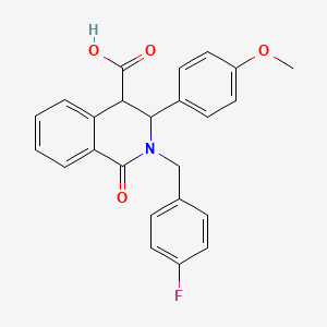 molecular formula C24H20FNO4 B2632431 2-(4-Fluorobenzyl)-3-(4-methoxyphenyl)-1-oxo-1,2,3,4-tetrahydroisoquinoline-4-carboxylic acid CAS No. 281205-72-9