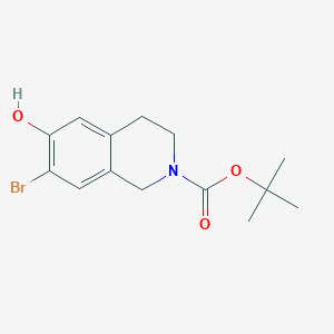 molecular formula C14H18BrNO3 B2632484 Tert-butyl 7-bromo-6-hydroxy-3,4-dihydro-1H-isoquinoline-2-carboxylate CAS No. 2385067-66-1